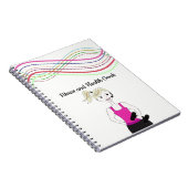 Vrouw fitness en gezondheidsdoelstellingen notitieboek (Rechterzijde)