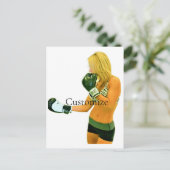 Vrouw Fitness Model boxing Thunder_Cove Briefkaart (Staand voorkant)