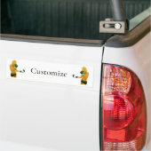 Vrouw Fitness Model boxing Thunder_Cove Bumpersticker (Op Truck)