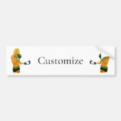 Vrouw Fitness Model boxing Thunder_Cove Bumpersticker (Voorkant)