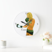 Vrouw Fitness Model boxing Thunder_Cove Grote Klok (Huis)