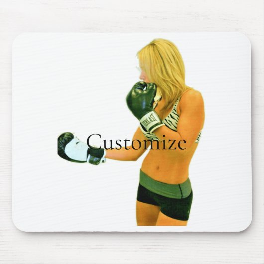 Vrouw Fitness Model boxing Thunder_Cove Muismat (Voorkant)