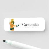 Vrouw Fitness Model boxing Thunder_Cove Naamplaatje (In situ)