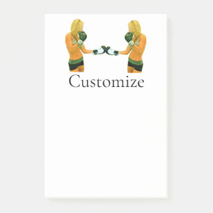 Vrouw Fitness Model boxing Thunder_Cove Post-it® Notes