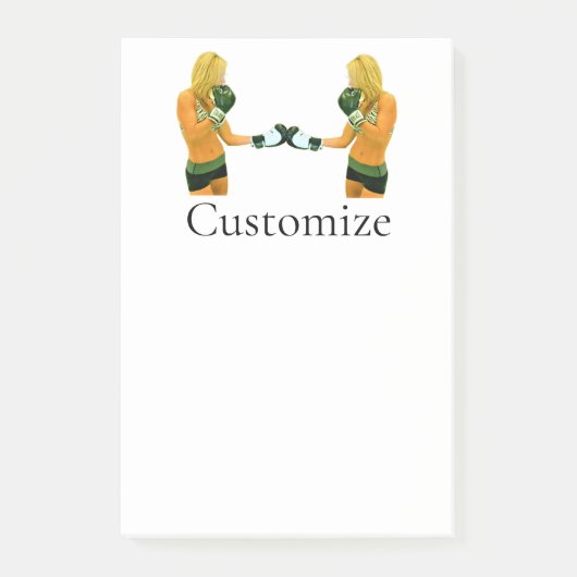 Vrouw Fitness Model boxing Thunder_Cove Post-it® Notes (Voorkant)