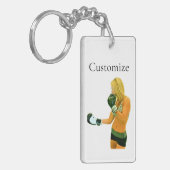 Vrouw Fitness Model boxing Thunder_Cove Sleutelhanger (Voorkant Links)