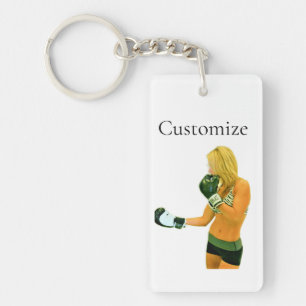 Vrouw Fitness Model boxing Thunder_Cove Sleutelhanger