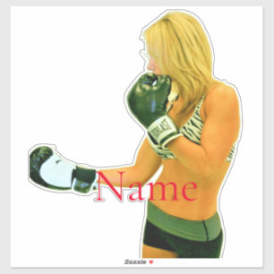 Vrouw Fitness Model boxing Thunder_Cove Sticker