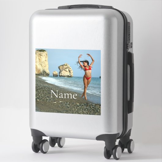 Vrouw Fitness Model boxing Thunder_Cove Sticker (Koffer)