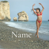 Vrouw Fitness Model boxing Thunder_Cove Sticker (Voorkant)