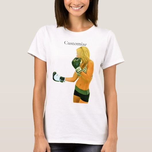 Vrouw Fitness Model boxing Thunder_Cove T-shirt (Voorkant)