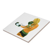 Vrouw Fitness Model boxing Thunder_Cove Tegeltje (Zijkant)