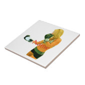 Vrouw Fitness Model boxing Thunder_Cove Tegeltje (Zijkant)