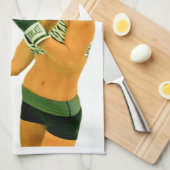 Vrouw Fitness Model boxing Thunder_Cove Theedoek (Quarter Fold)