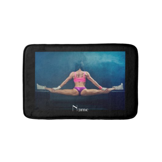 Vrouw fitness Model Split Thunder_Cove Badmat (Voorkant)
