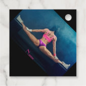 Vrouw fitness Model Split Thunder_Cove Bedankjes Labels (Achterkant)