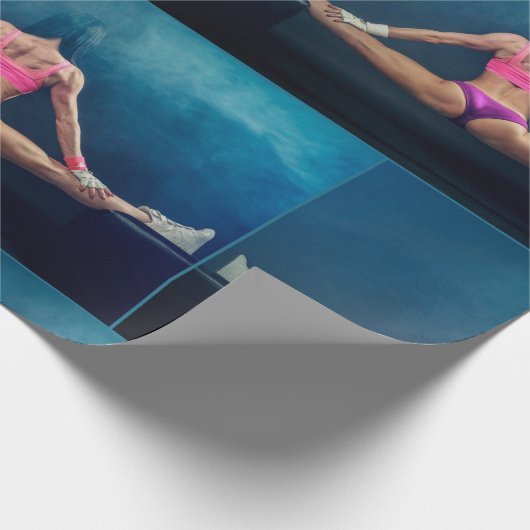 Vrouw fitness Model Split Thunder_Cove Cadeaupapier (Hoek)