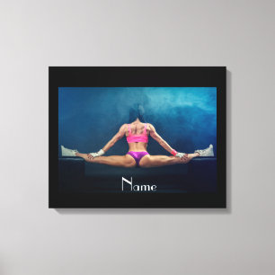 Vrouw fitness Model Split Thunder_Cove Canvas Afdruk