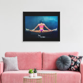 Vrouw fitness Model Split Thunder_Cove Canvas Afdruk (Insitu (Woonkamer))
