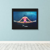 Vrouw fitness Model Split Thunder_Cove Canvas Afdruk (Insitu (Houten vloer))