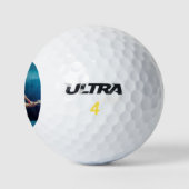 Vrouw fitness Model Split Thunder_Cove Golfballen (Logo)