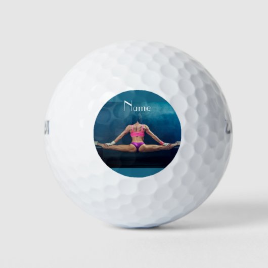 Vrouw fitness Model Split Thunder_Cove Golfballen (Voorkant)