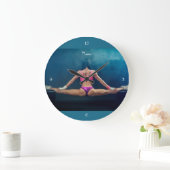 Vrouw fitness Model Split Thunder_Cove Grote Klok (Huis)