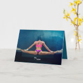 Vrouw fitness Model Split Thunder_Cove Kaart (Gele Bloem)