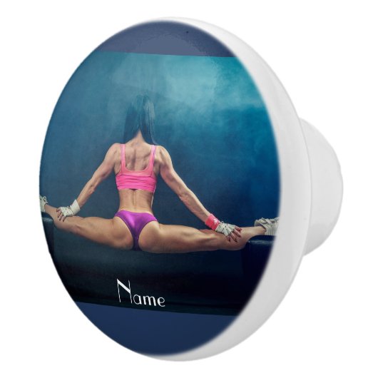 Vrouw fitness Model Split Thunder_Cove Keramische Knop (Rechts)