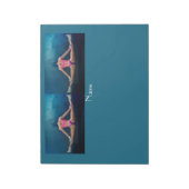 Vrouw fitness Model Split Thunder_Cove Notitieblok (Linkerzijde)