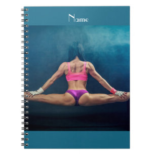 Vrouw fitness Model Split Thunder_Cove Notitieboek