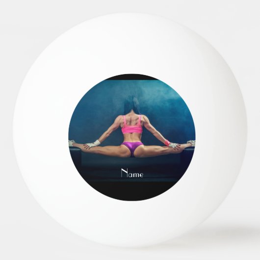 Vrouw fitness Model Split Thunder_Cove Pingpongbal (Voorkant)