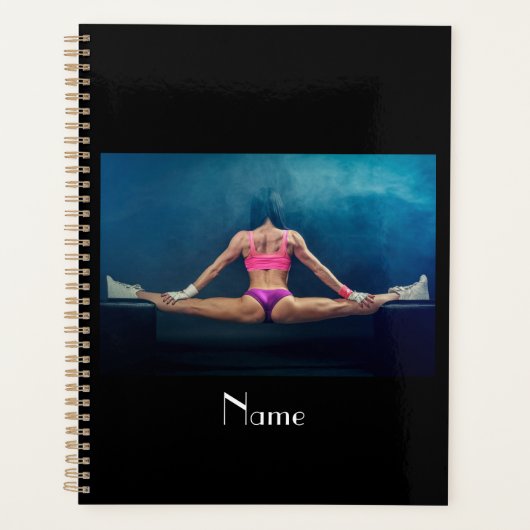 Vrouw fitness Model Split Thunder_Cove Planner (Voorkant)
