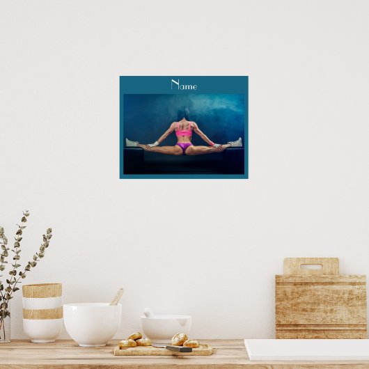 Vrouw fitness Model Split Thunder_Cove Poster (Keuken)