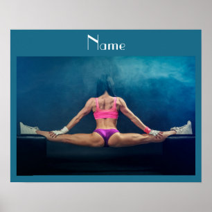 Vrouw fitness Model Split Thunder_Cove Poster