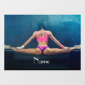 Vrouw fitness Model Split Thunder_Cove Raamsticker (Vel)