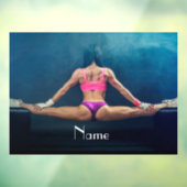 Vrouw fitness Model Split Thunder_Cove Raamsticker (Vel 3)