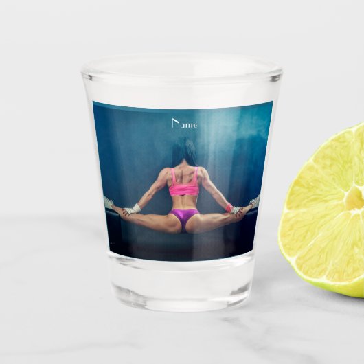 Vrouw fitness Model Split Thunder_Cove Shot Glas (Voorkant)