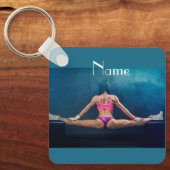 Vrouw fitness Model Split Thunder_Cove Sleutelhanger (Voorkant)