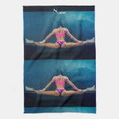 Vrouw fitness Model Split Thunder_Cove Theedoek (Verticaal)