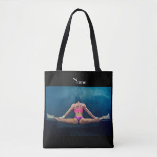Vrouw fitness Model Split Thunder_Cove Tote Bag