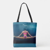 Vrouw fitness Model Split Thunder_Cove Tote Bag (Achterkant)