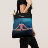 Vrouw fitness Model Split Thunder_Cove Tote Bag (Dichtbij)