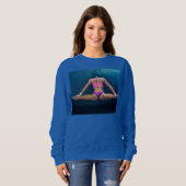 Vrouw fitness Model Split Thunder_Cove Trui (Voorkant volledig)