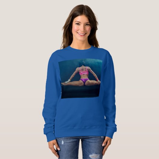 Vrouw fitness Model Split Thunder_Cove Trui (Voorkant volledig)