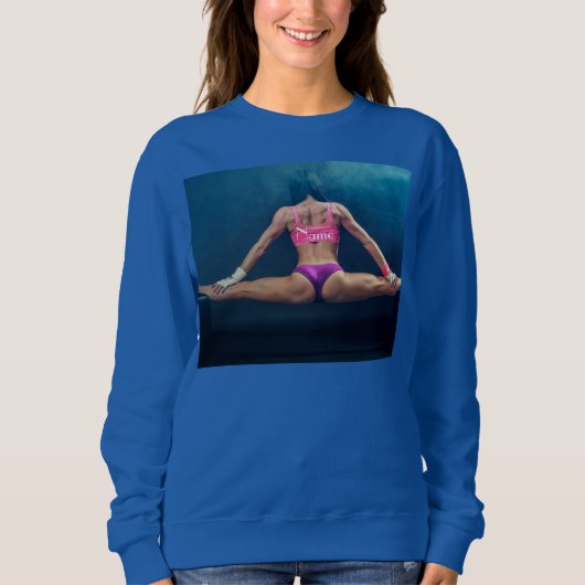 Vrouw fitness Model Split Thunder_Cove Trui (Voorkant)