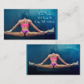 Vrouw fitness Model Split Thunder_Cove Visitekaartje (Voorkant / Achterkant)