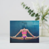 Vrouw fitness Model Splitsing Thunder_Cove Briefka Briefkaart (Staand voorkant)