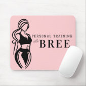 Vrouw Fitness Personal Training Minimalistisch Roz Muismat (Met muis)