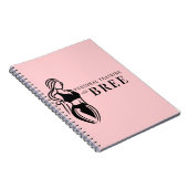 Vrouw Fitness Personal Training Minimalistisch Roz Notitieboek (Rechterzijde)